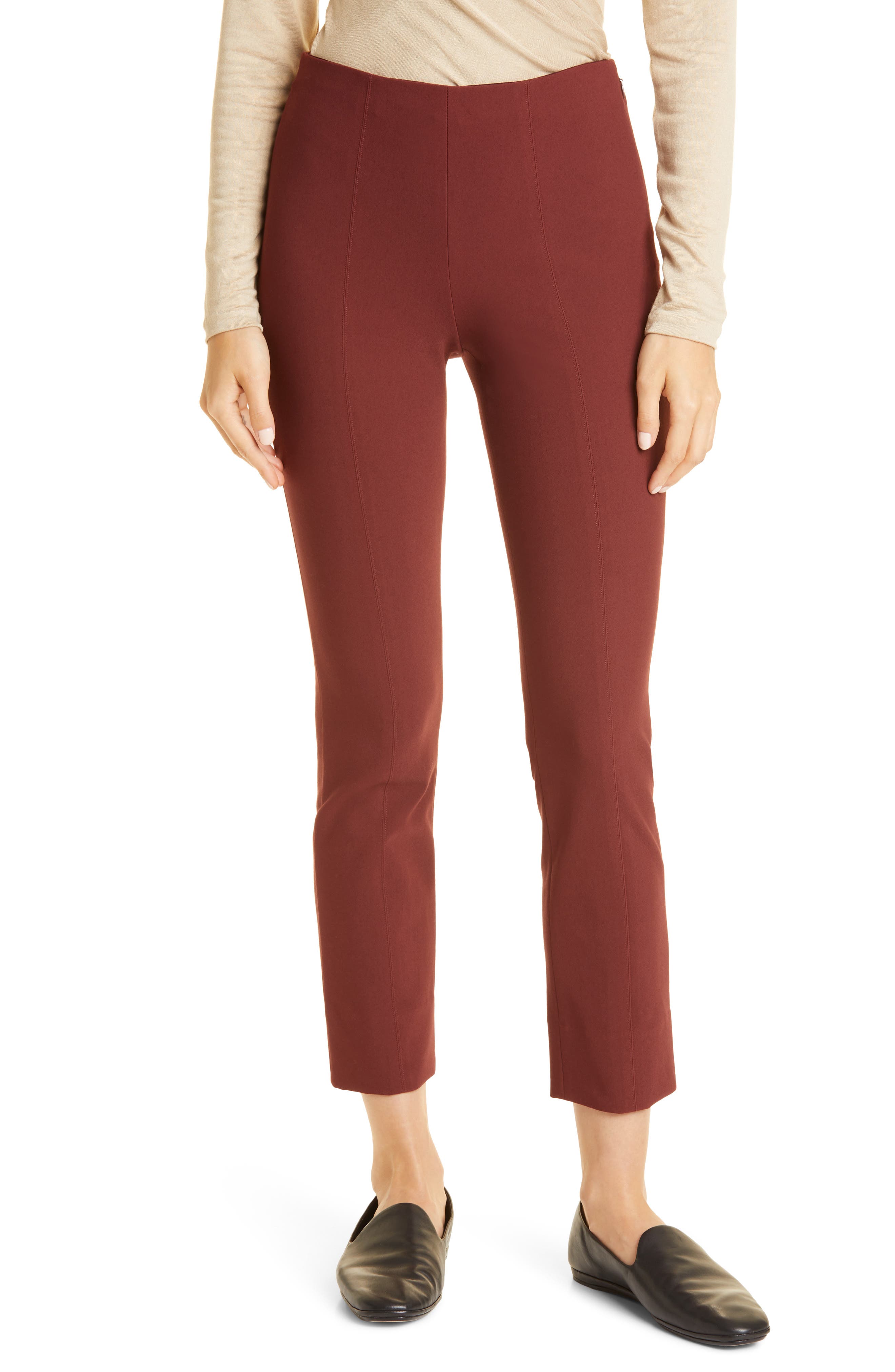Vince Womens Split Hem Suede Crop Legging Xs Purple Vince Womens Split Hem Suede Crop Legging Xs Purple